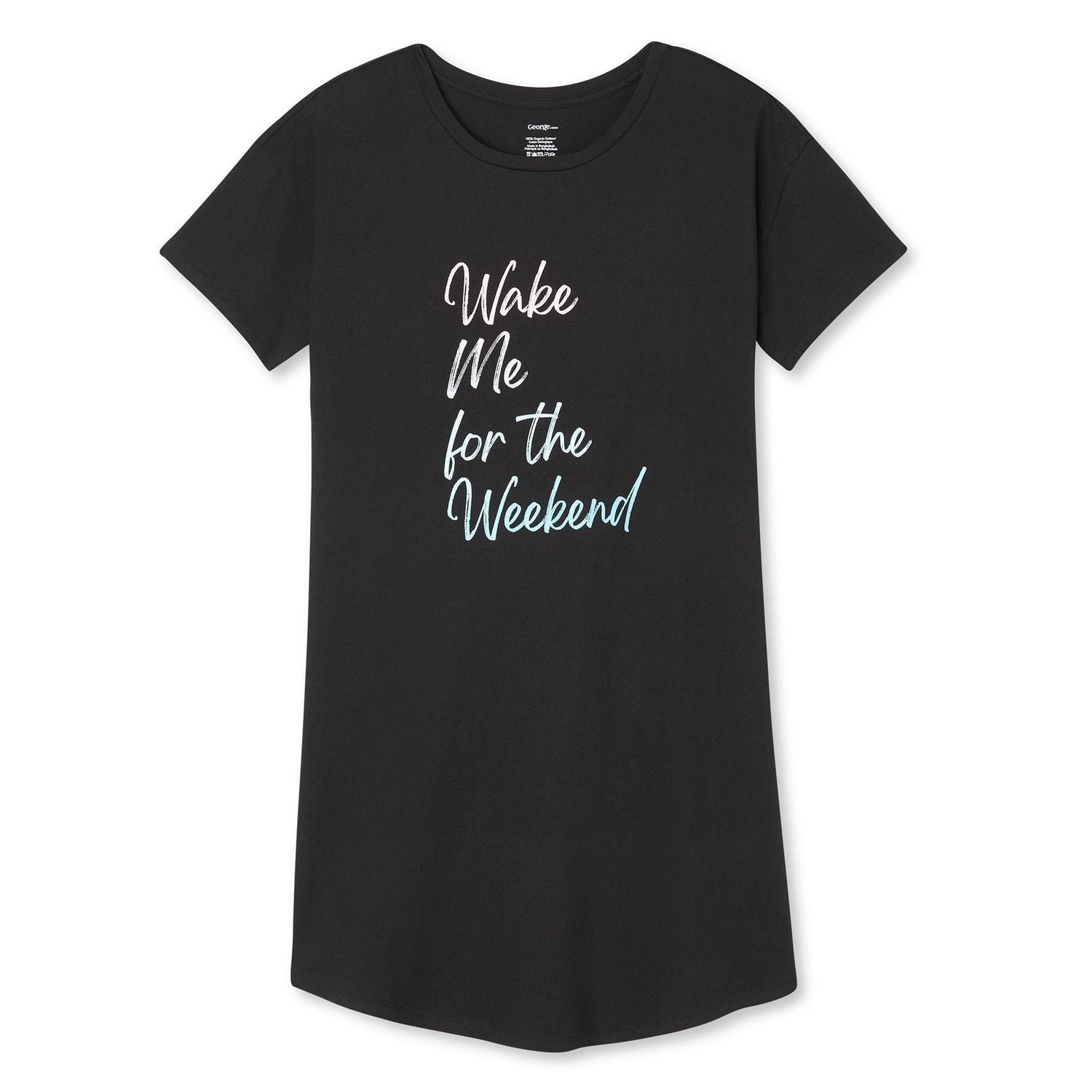 Chemise de nuit à manches courtes George pour femmes