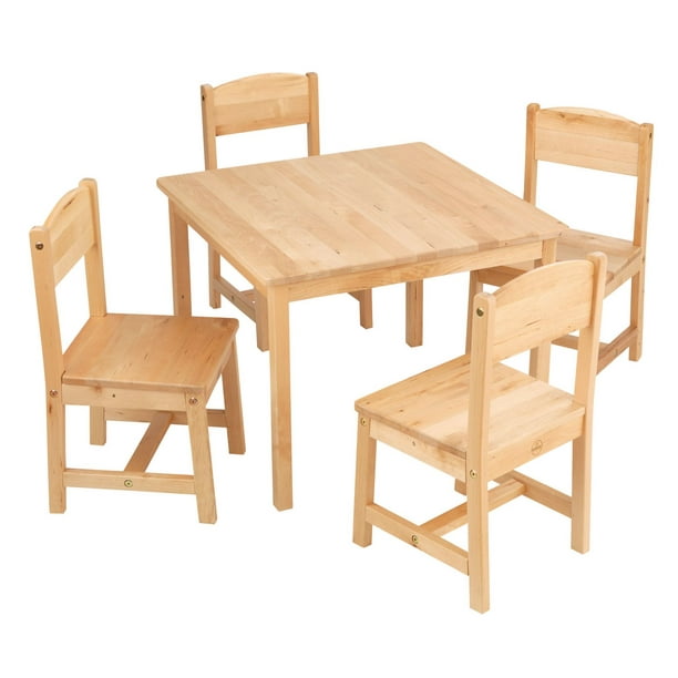 KidKraft Table de ferme et 4 chaises - Coloris naturel