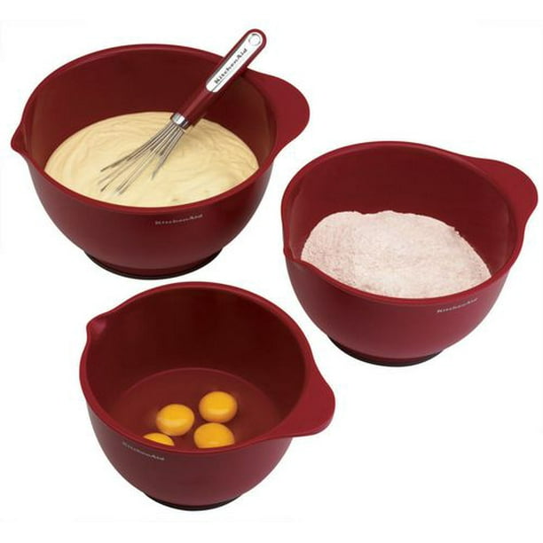 KitchenAid® Ensemble de 3 bols à mélanger - Rouge