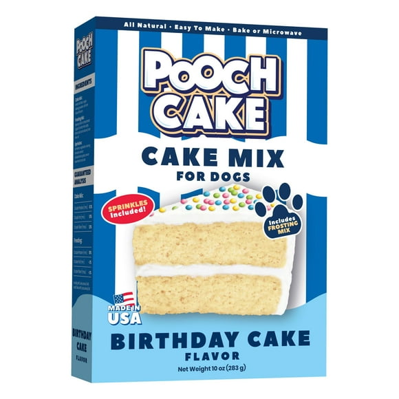 Pooch Cake Birthday Cake Mix for Dogs with Frosting Mix and Sprinkles