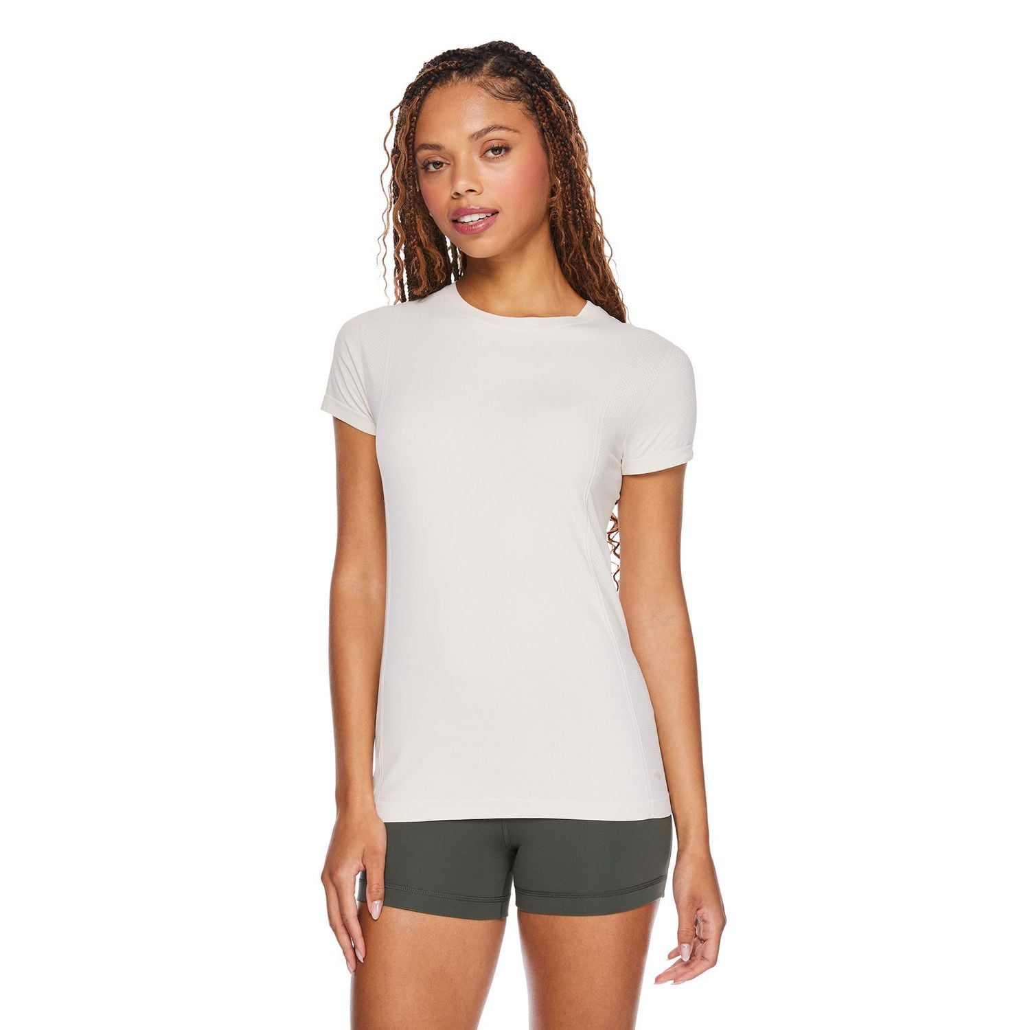 T-shirt sans couture à manches courtes Athletic Works pour femmes Tailles TP–TTG