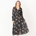 thumbnail image 2 of DV L/S wrap V-neck maxi dress, 2 of 6
