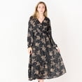 thumbnail image 2 of DV L/S wrap V-neck maxi dress, 2 of 6