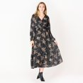 thumbnail image 1 of DV L/S wrap V-neck maxi dress, 1 of 6