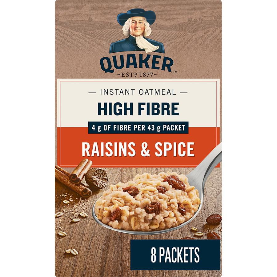 Quaker High Fibre Raisins & Spice Instant Oatmeal Walmart Canada