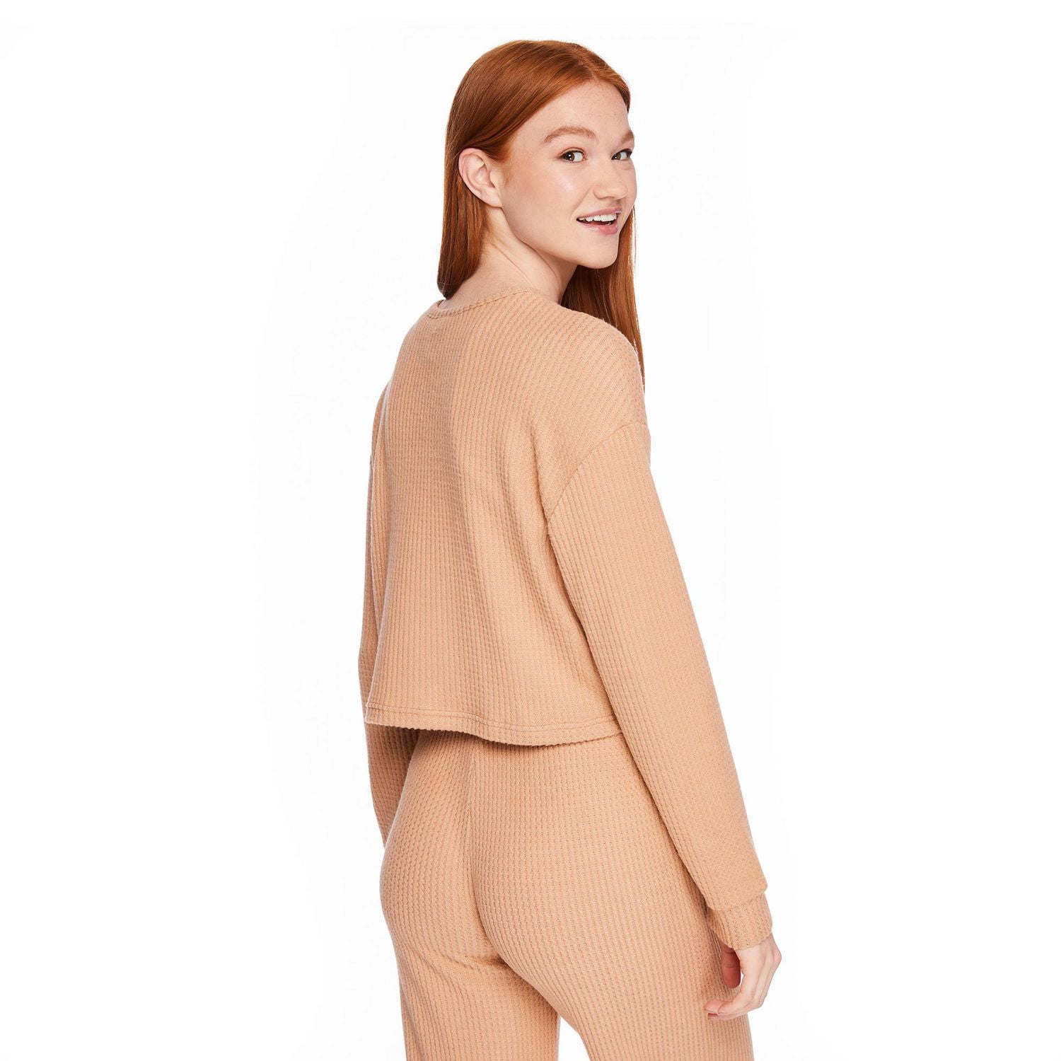 No Boundaries Women's Waffle Knit Tee