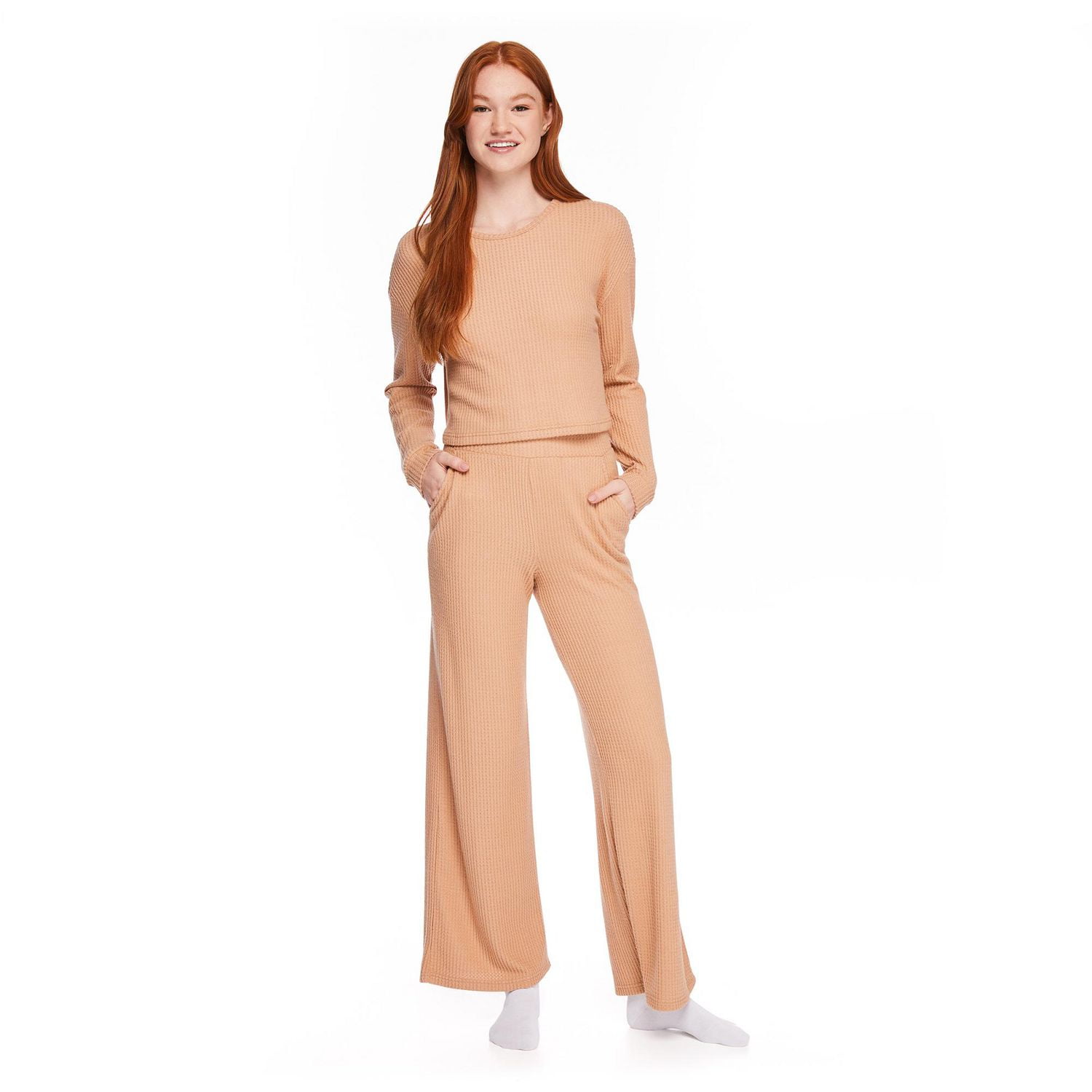 No Boundaries Women's Waffle Knit Tee