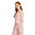 thumbnail image 2 of No Boundaries Women's Waffle Knit Tee, 2 of 6