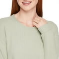 thumbnail image 4 of No Boundaries Women's Waffle Knit Tee, 4 of 6