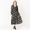 thumbnail image 1 of DV L/S wrap V-neck maxi dress, 1 of 6