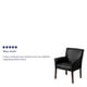 Chaise d’appoint ou de réception de luxe Flash Furniture en cuir noir avec pattes en acajou – image 4 sur 9