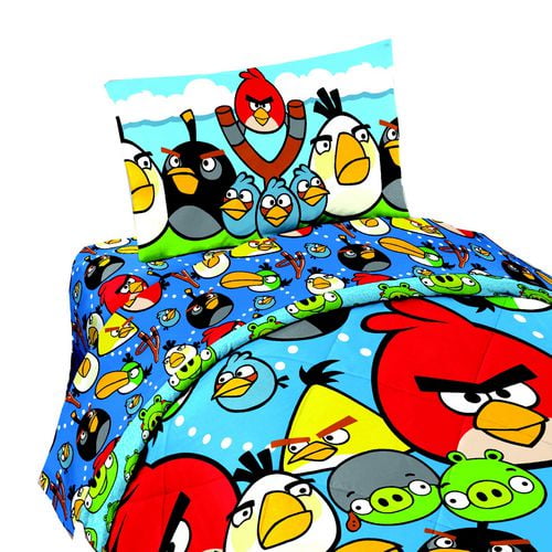 Rovio Ent. Ensemble de drap Angry Birds Blitz pour lit une place