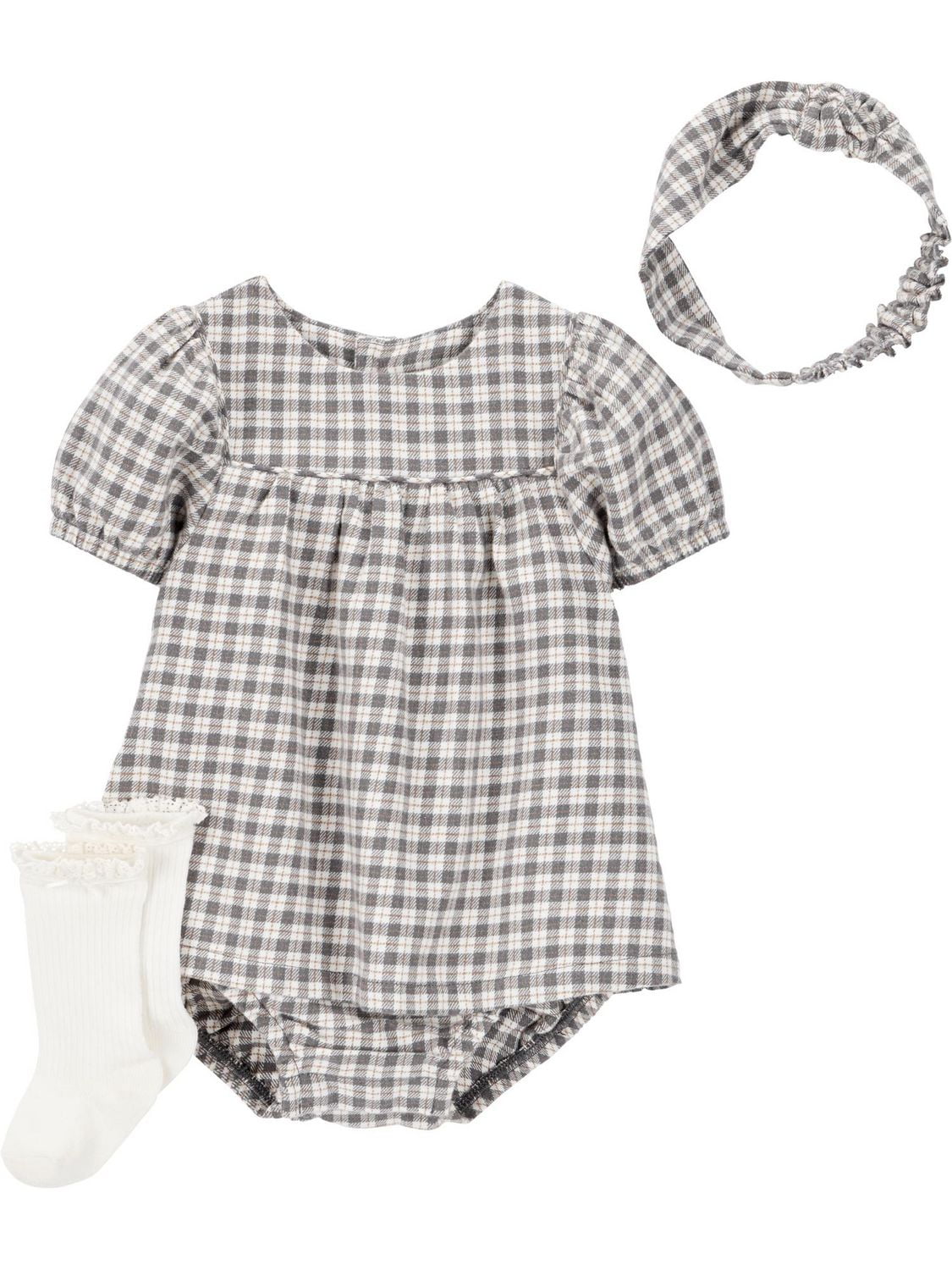 Ensemble robe pour bébé fille Carter's Child of Mine - Plaid