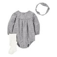 thumbnail image 1 of Carter's Child of Mine Baby Girls' Bubble Set - Black Micro Floral, 1 of 4