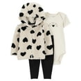 thumbnail image 1 of Carter's Child of Mine Baby Girls' Cardigan Set - Black and White Heart, 1 of 7