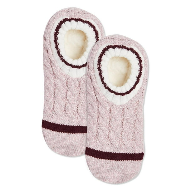 Women's Cable Knit LowCut Slipper Socks Walmart.ca