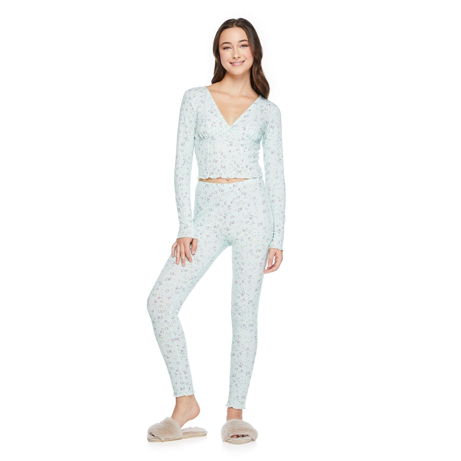 No Boundaries Women's Pajama 2-Piece Set 