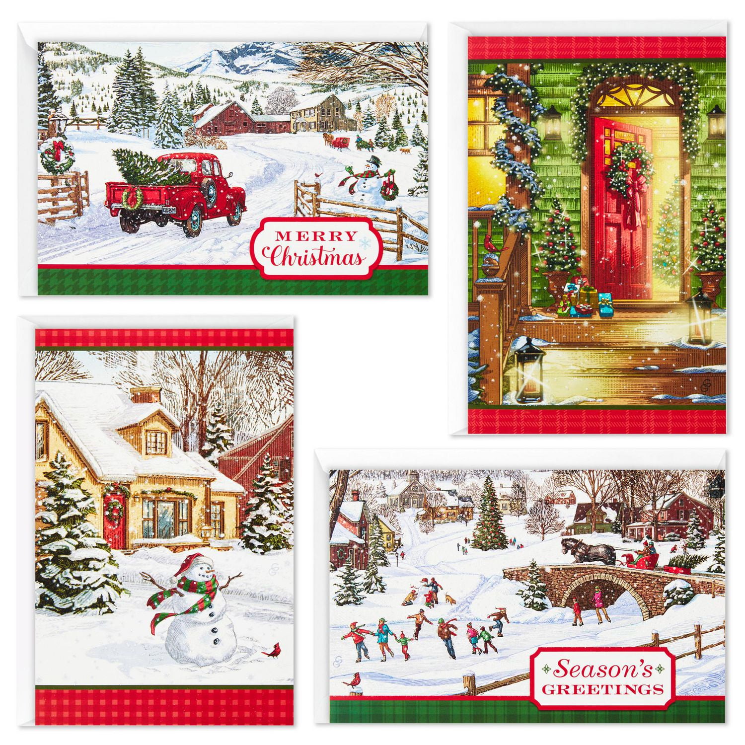 Walmart-exclusive Boxed Christmas Cards Include 40 Cards (10 Each Of 4 ...