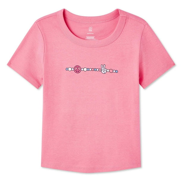 No Boundaries Women's T-Shirt Top, Size Small (3-5) Short Sleeve 15x22  a444