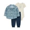 thumbnail image 1 of Carter's Child of Mine Baby Boys' Cardigan Set - Blue Shacket, 1 of 7