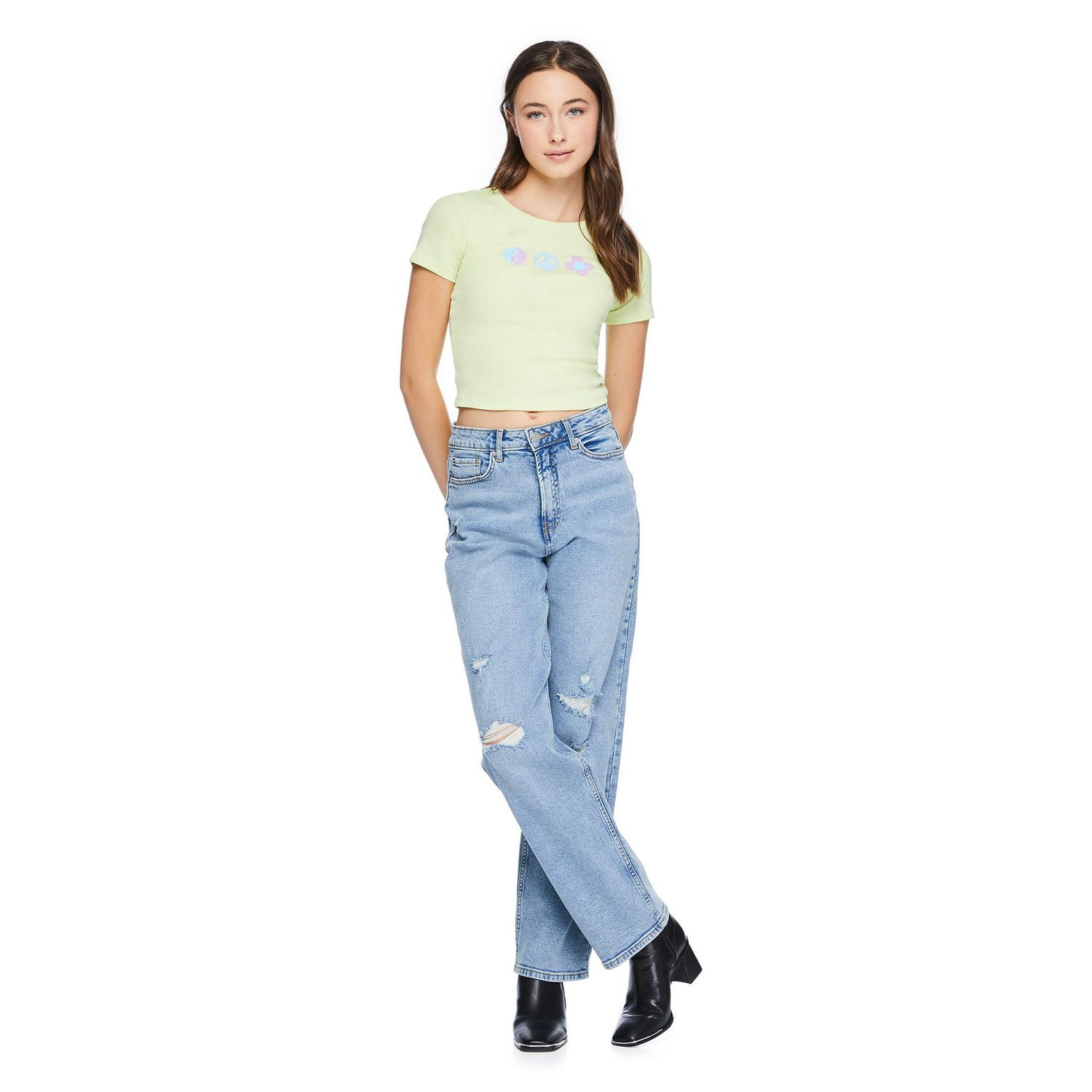 T-shirt à manches courtes No Boundaries pour femmes