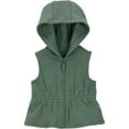 thumbnail image 2 of Carter's Child of Mine Baby Girls' Vest Set - Olive and Purple Floral, 2 of 7