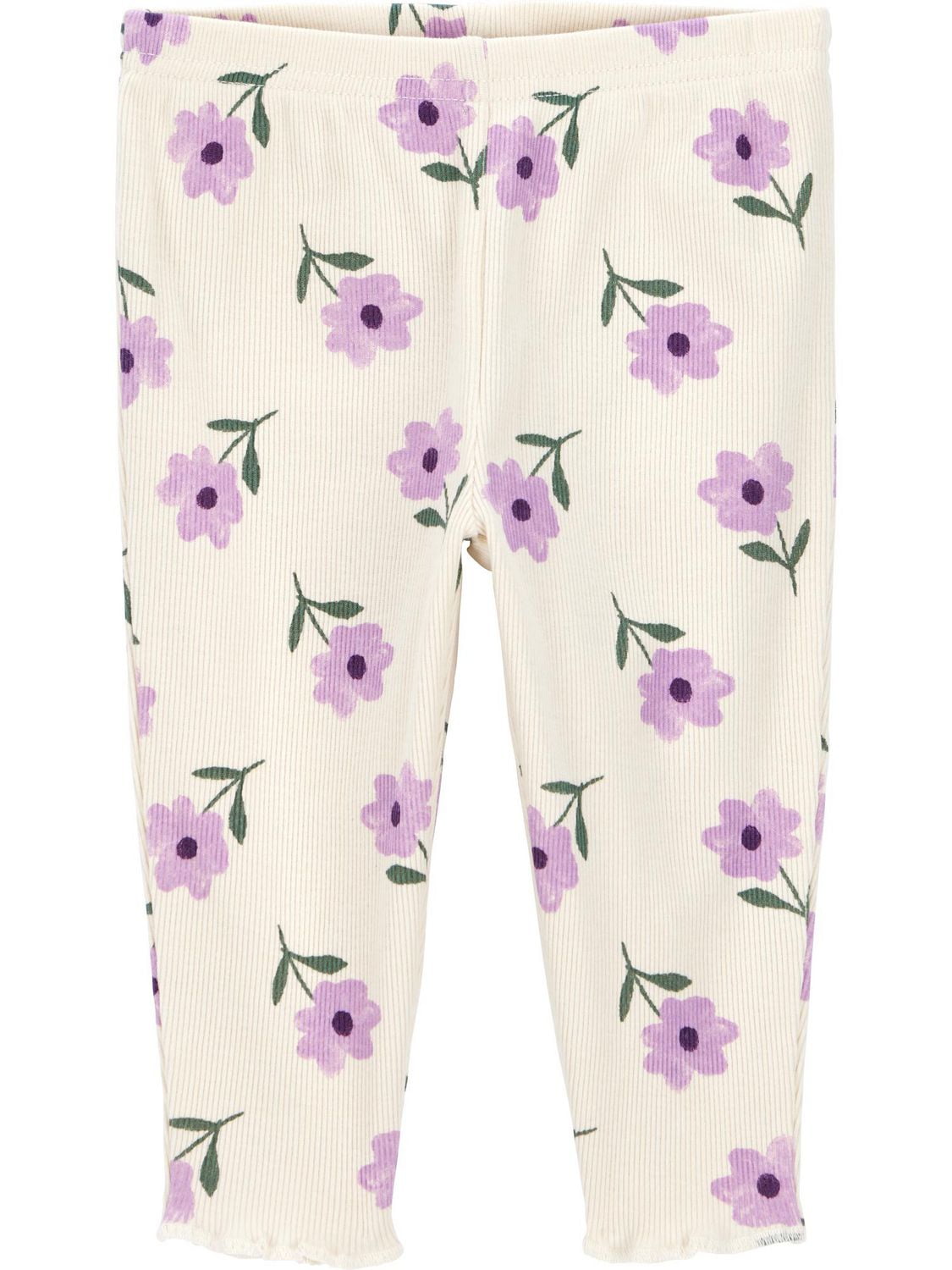 Ensemble gilet pour bébé fille Carter's Child of Mine - Motif floral olive et violet Tailles : Prématuré 24 mois