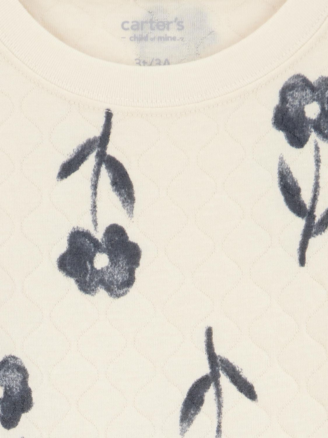 Carter's Child of Mine Toddler Girls' 2-Piece Set - Black and White Floral