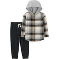 thumbnail image 1 of Carter's Child of Mine Toddler Boys' 2-Piece Set - Black Plaid, 1 of 4
