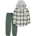 thumbnail image 1 of Child of Mine Toddler Boys' 2 Piece Set - Green Plaid, 1 of 4