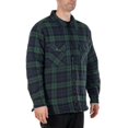 thumbnail image 1 of Workload Black Watch Plaid Sherpa Lined Flannel Shirt Jacket with Front Zip, 1 of 4