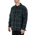 thumbnail image 4 of Workload Black Watch Plaid Sherpa Lined Flannel Shirt Jacket with Front Zip, 4 of 4