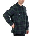 thumbnail image 2 of Workload Black Watch Plaid Sherpa Lined Flannel Shirt Jacket with Front Zip, 2 of 4