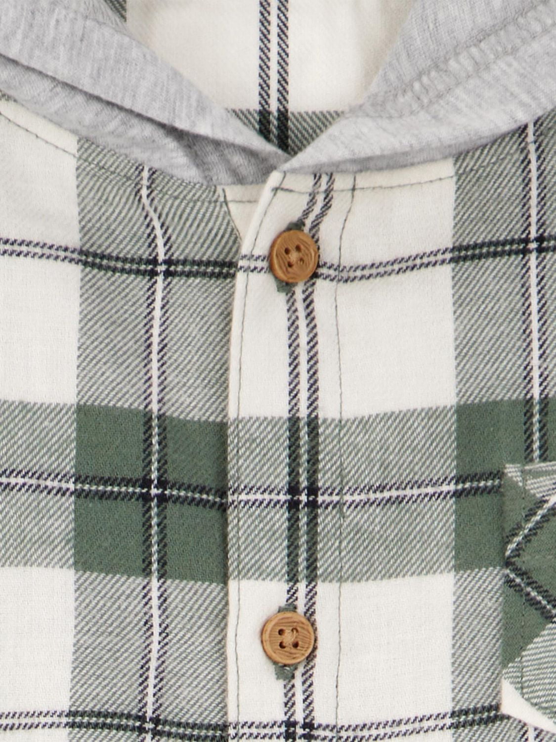 Child of Mine Toddler Boys' 2 Piece Set - Green Plaid