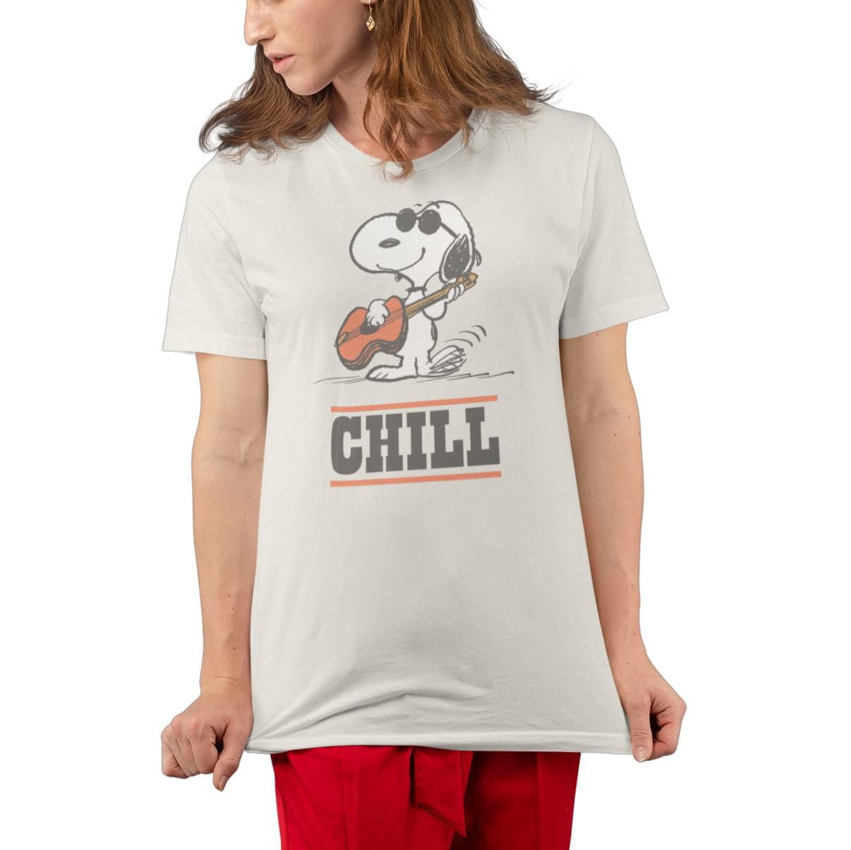 Peanuts Ladie's short sleeve crew neck T-Shirt, Sizes XS to XL