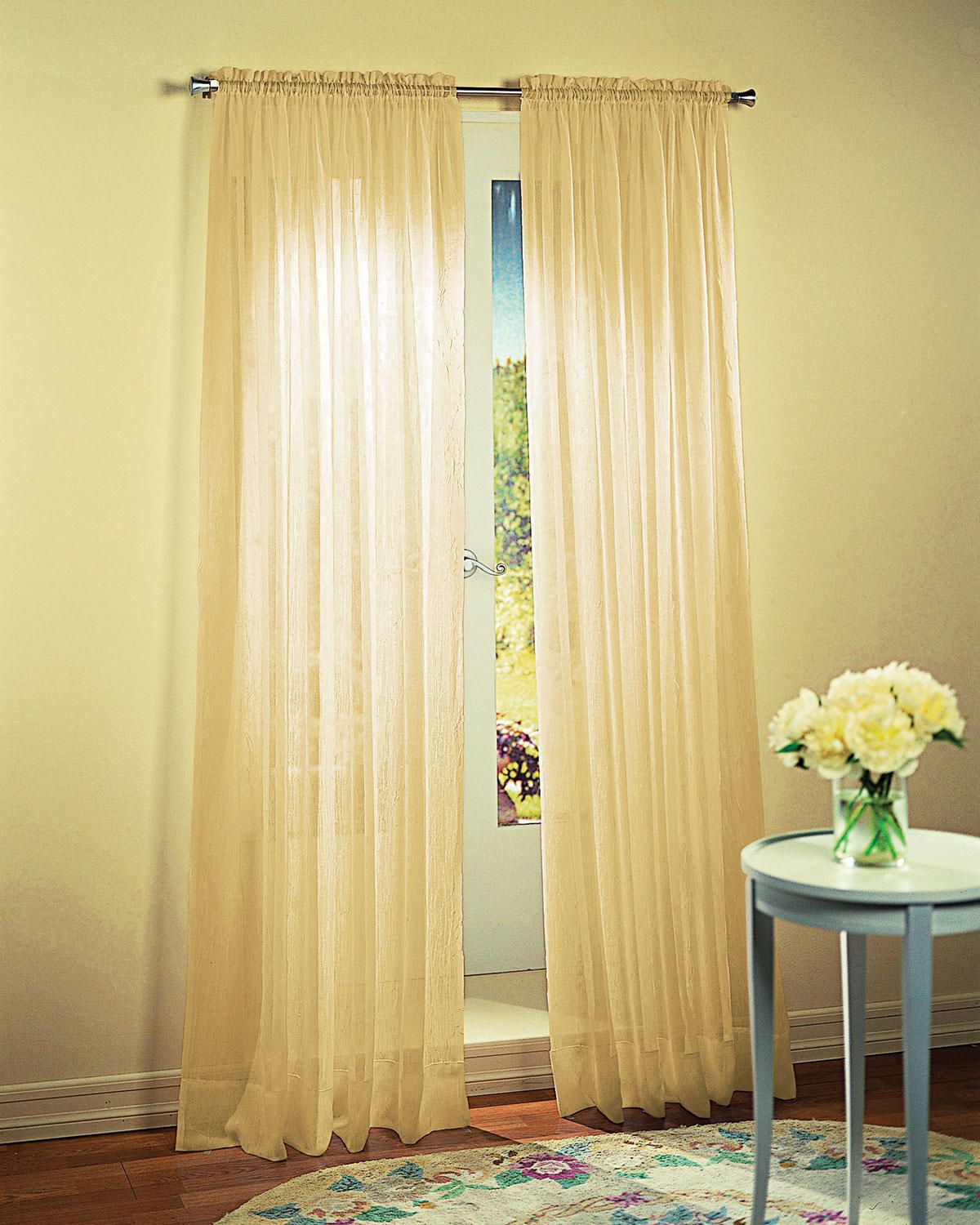 918 Crushed Voile Pole Top Curtains | Walmart Canada