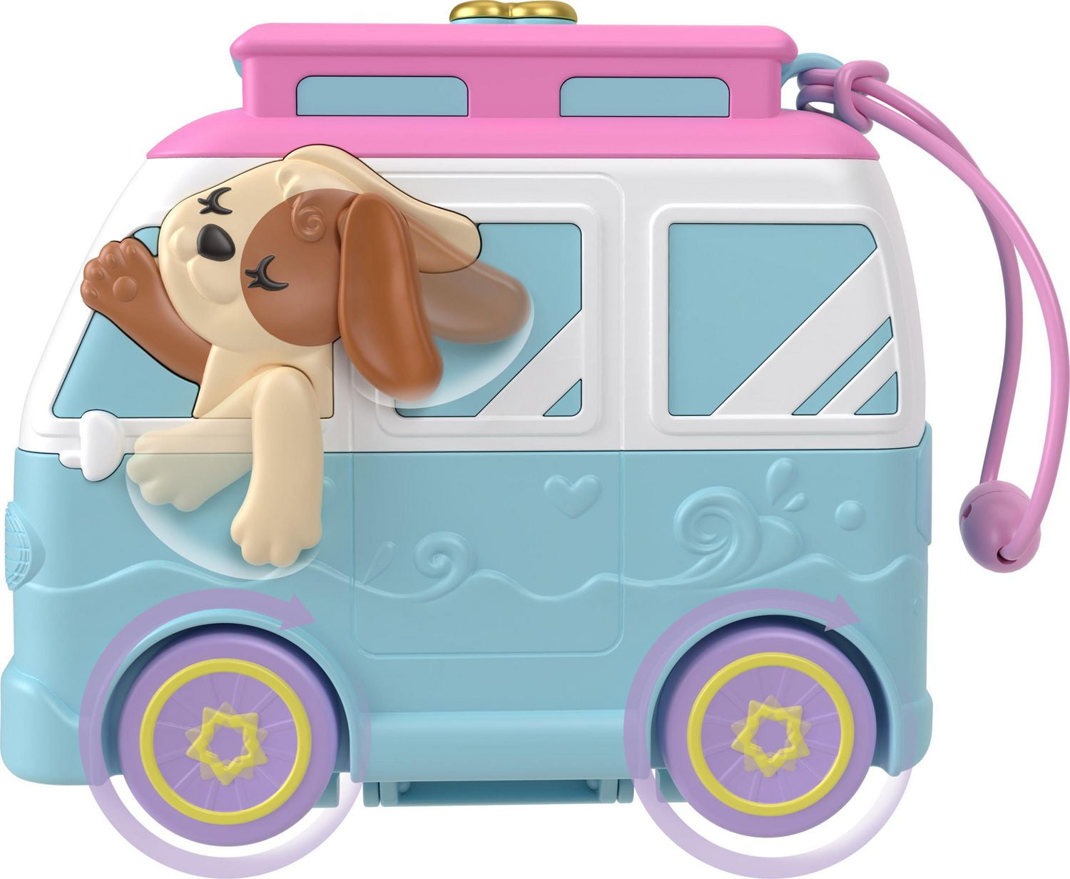 Polly Pocket Dolls and Playset Travel Toys Seaside Puppy Ride