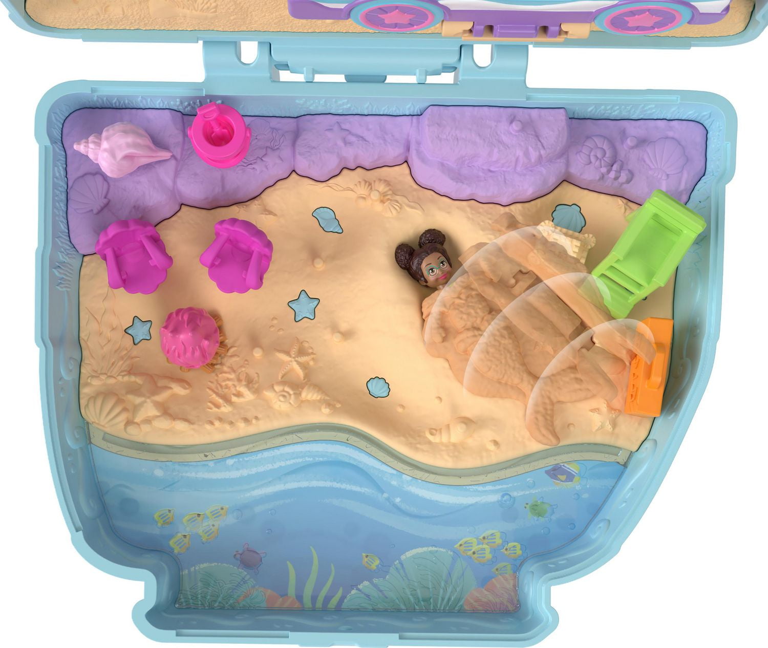 Polly Pocket Dolls and Playset Travel Toys Seaside Puppy Ride