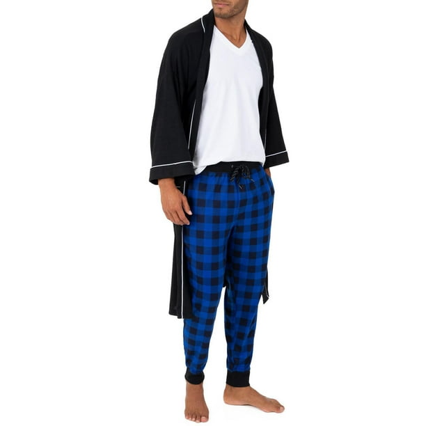 Fruit of the Loom Men's Knit Waffle Modern Fit Jogger Sleep Pant - Blue 