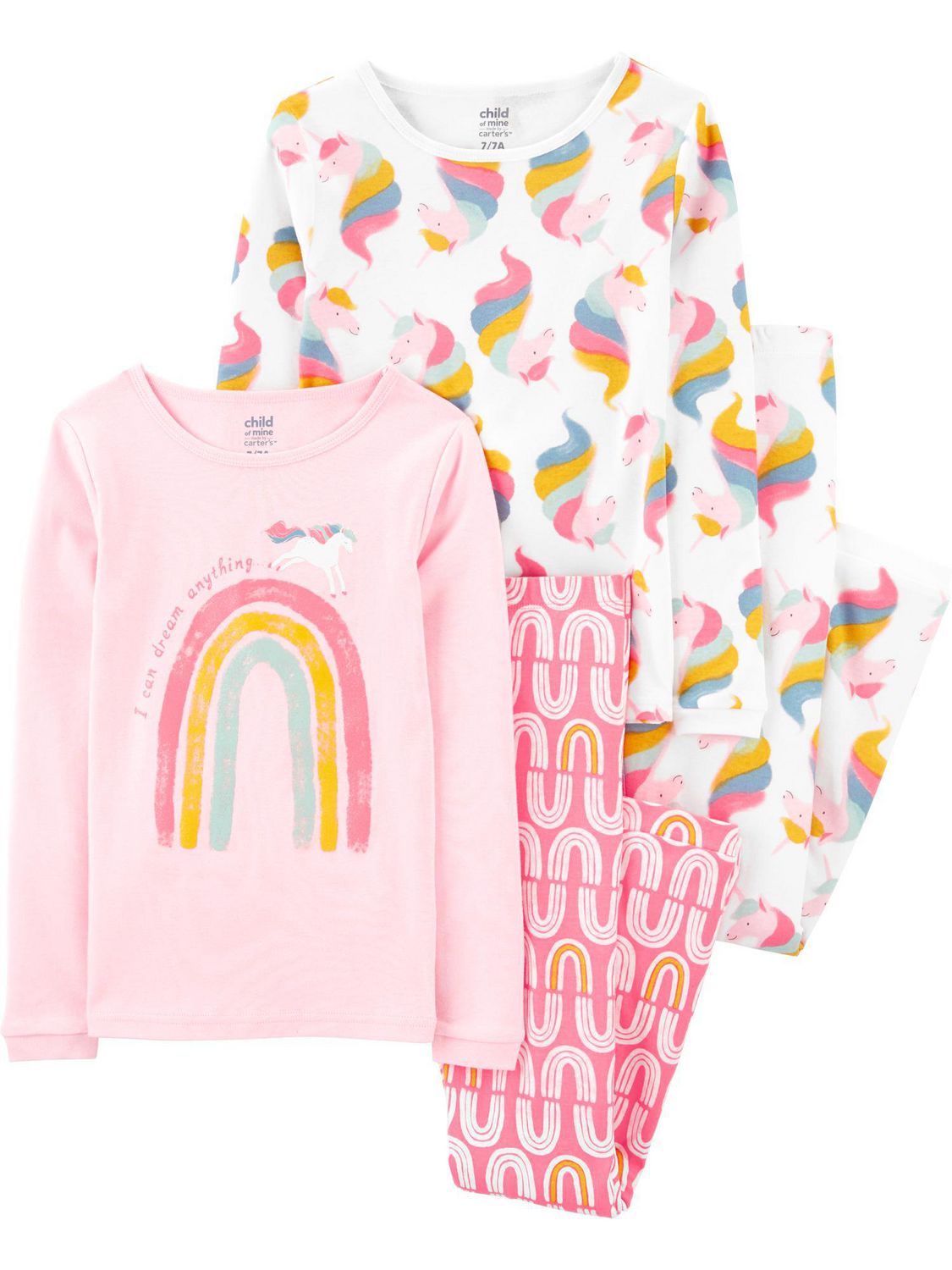 Child of Mine made by Carter's Toddler Cotton  4-piece Pajama