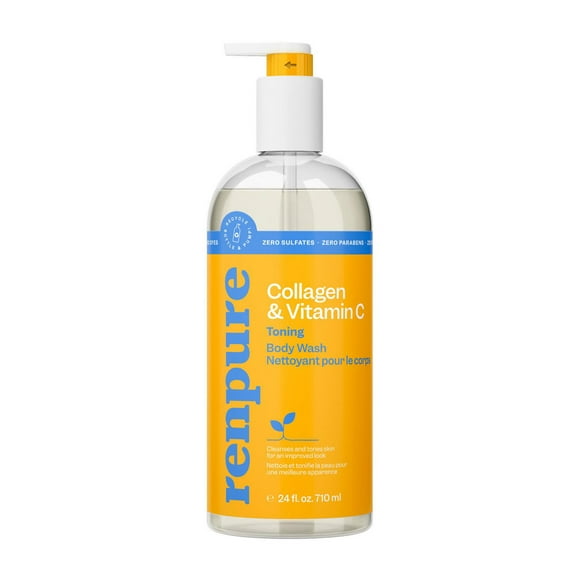 Renpure Collagen & Vitamin C Body Wash Cleanses and tones for an improved skin look