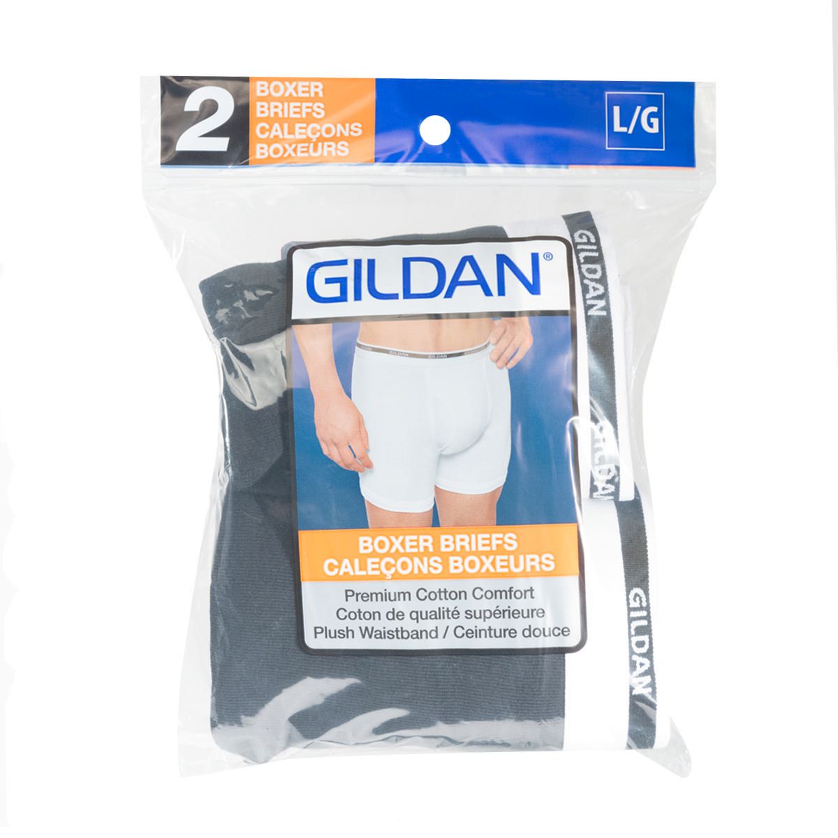 New Gildan Men's Briefs 100% Cotton 4-Pack Size 2X-Large 44-46 Grey Black  Blue