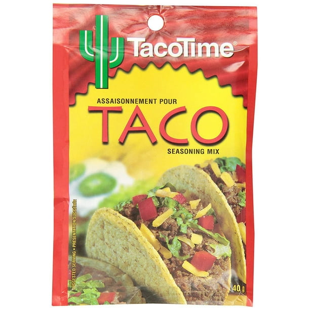 Taco Time, saveur de restaurant authentique, mélange d'assaisonnements pour tacos, 40 g, 12 unités 40 g
