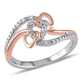 thumbnail image 1 of Miabella Diamond-Accent Two-Tone Sterling Silver Interlocking-Heart Ring, 1 of 5