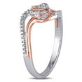 thumbnail image 2 of Miabella Diamond-Accent Two-Tone Sterling Silver Interlocking-Heart Ring, 2 of 5