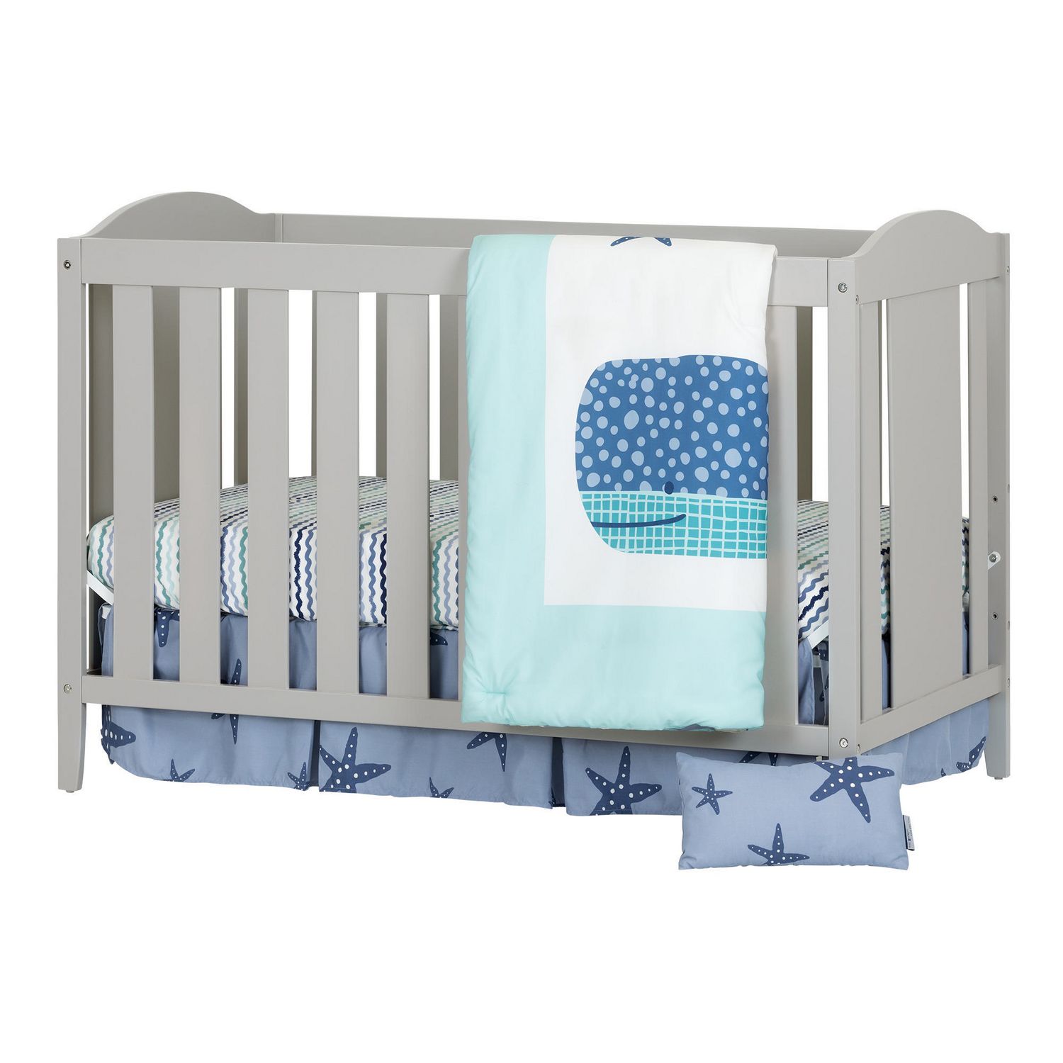 South Shore Angel Soft Crib with Toddler Rail And Little Whale 4Piece Bed Set Walmart Canada