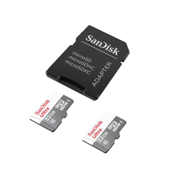 SanDisk Ultra® 2 Pack microSDHC™ Card 32GB with Adapter 