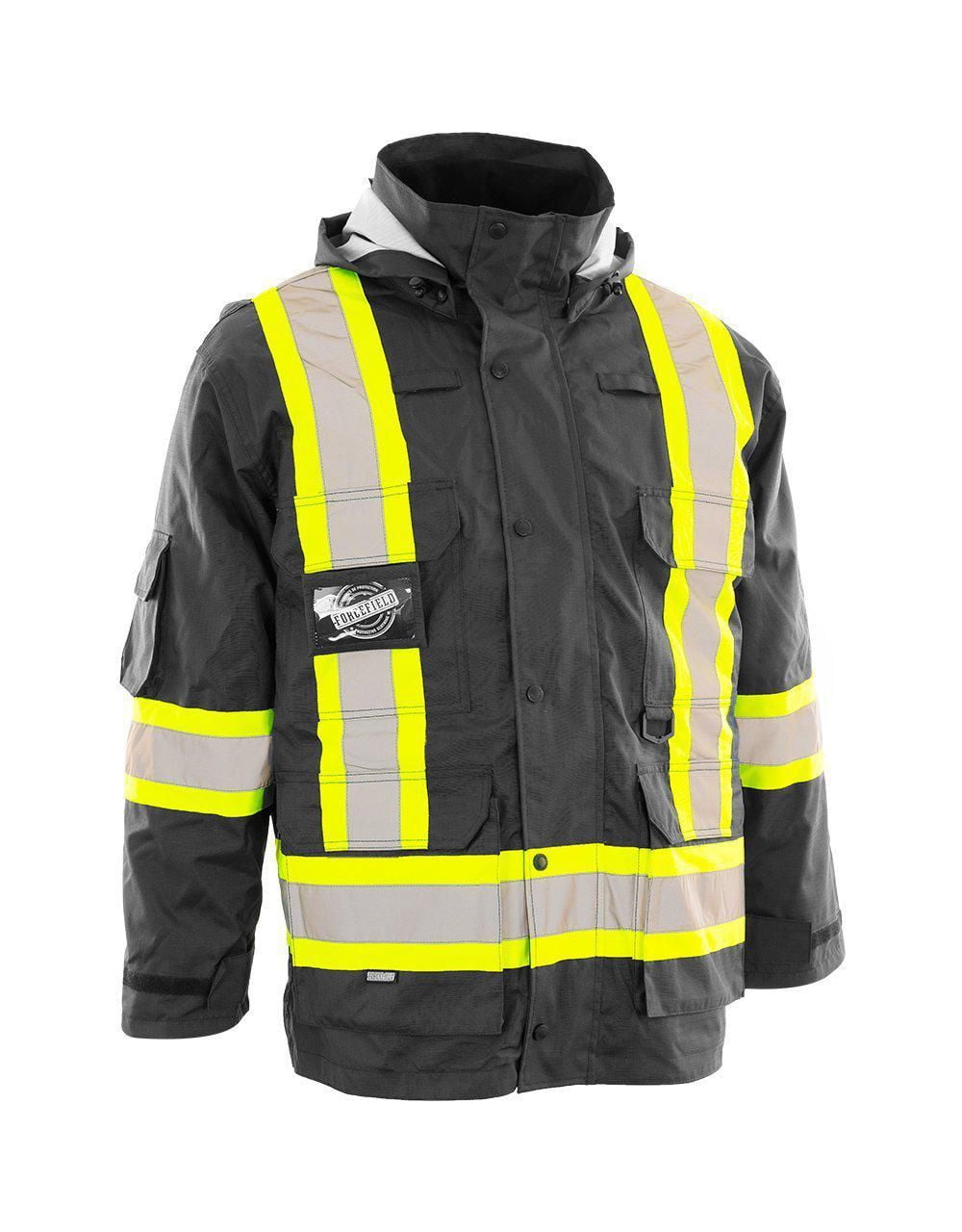 Forcefield 6-in-1 Hi Vis Winter Safety Parka with Removable Bomber Jacket