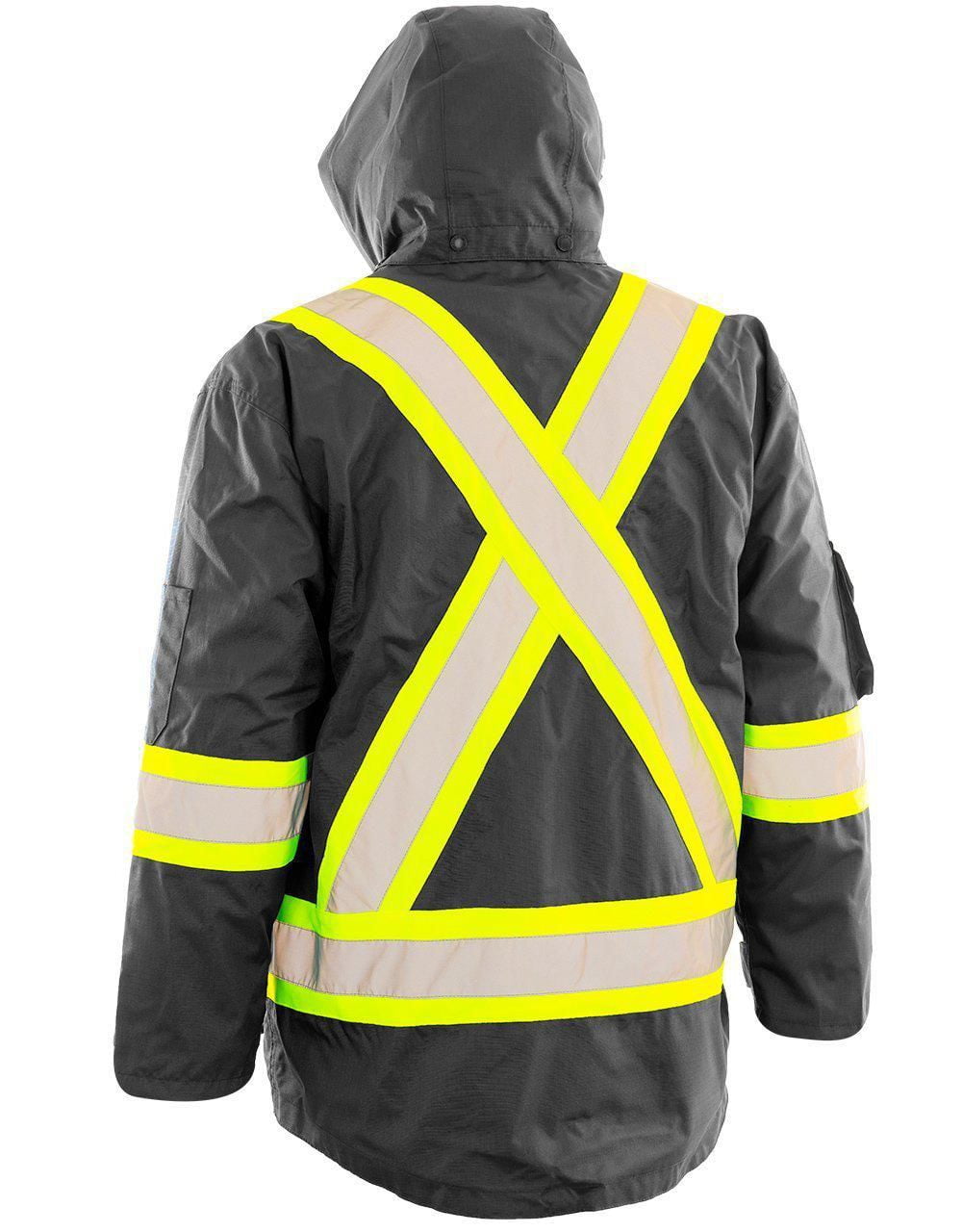 Forcefield 6-in-1 Hi Vis Winter Safety Parka with Removable Bomber Jacket