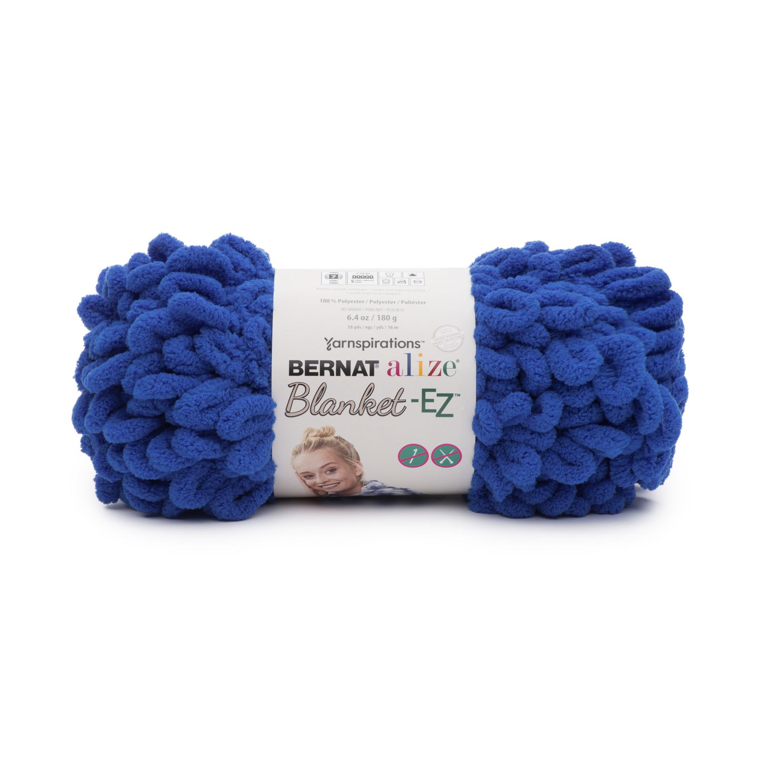 BERNAT ALIZE BLANKETEZ YARN (180G/6.4OZ), BRIGHT BLUE Walmart Canada